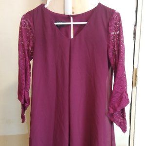 A BYER BURGUNDY DRESS...... EUC